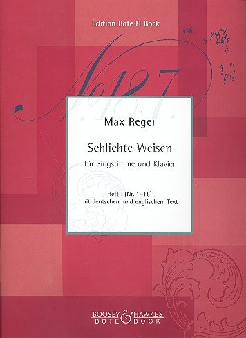 Schlichte Weisen: Heft 1 (Nr. 1-15). op. 76. mittlere Singstimme und Klavier. mittel. Sheet Music