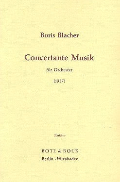 Concertante Musik: Orchestra. Partition d'étude. book