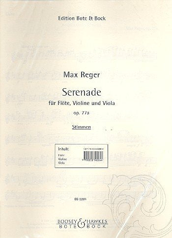 Serenade: (Ausgabe Ossip Schnirlin). op. 77a. Flöte, Violine und Viola. Stimmensatz. Sheet Music