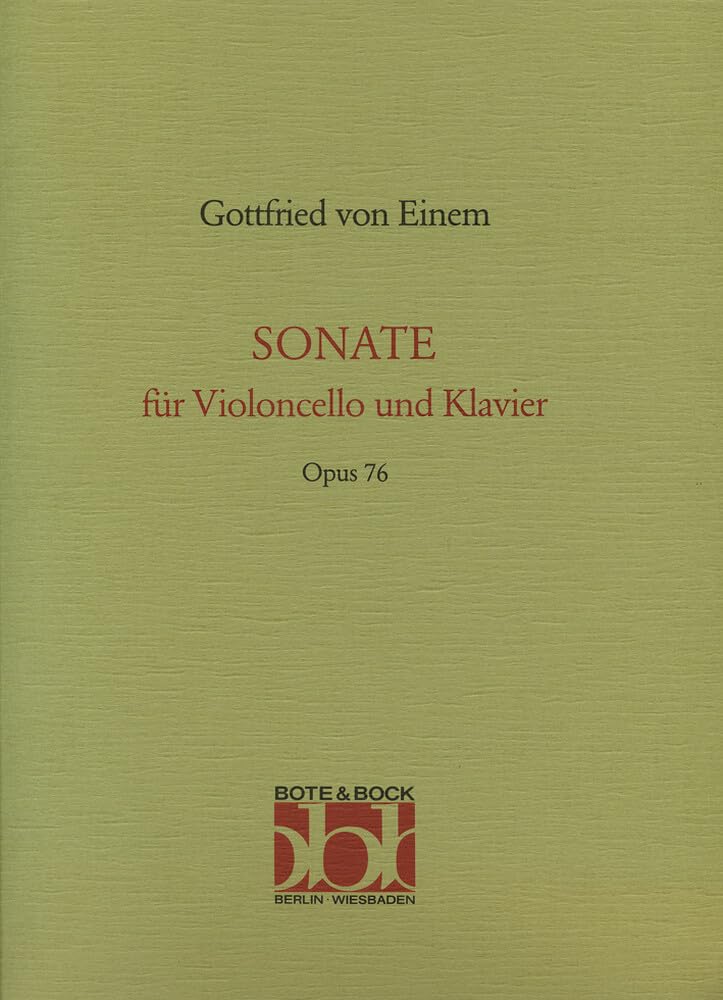 Sonate: op. 76. Violoncello und Klavier. Sheet Music