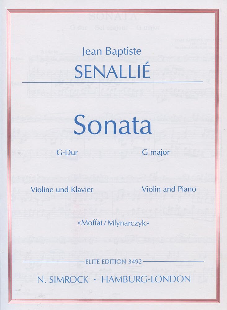 Sonata in G: violin and piano. book