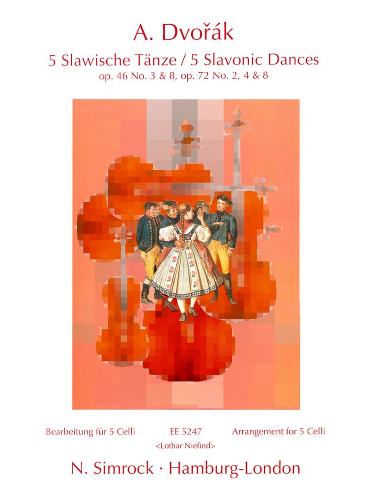 Fünf Slawische Tänze: 5 Violoncelli. Sheet Music