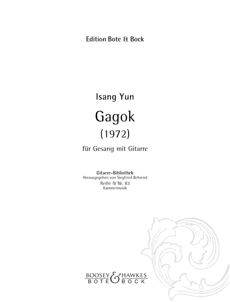 Gagok: No. 83. voice and guitar. book