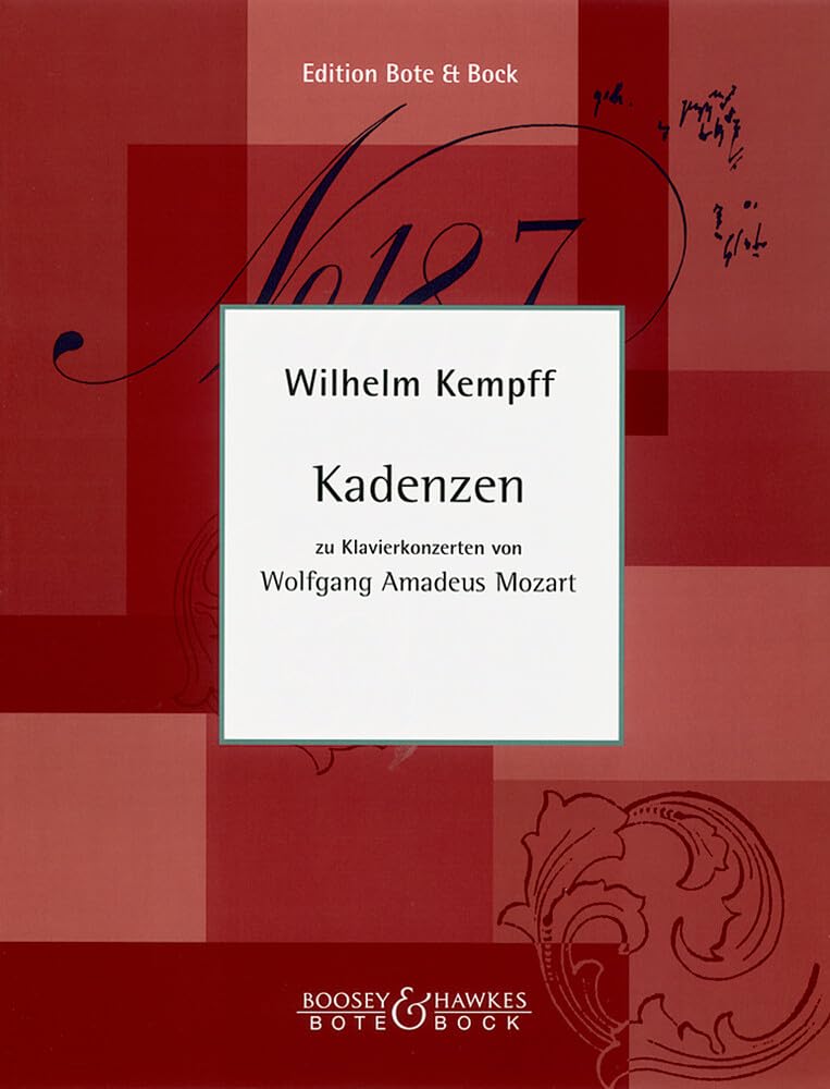 Cadenzas: to W. A. Mozart's piano concertos. piano. book