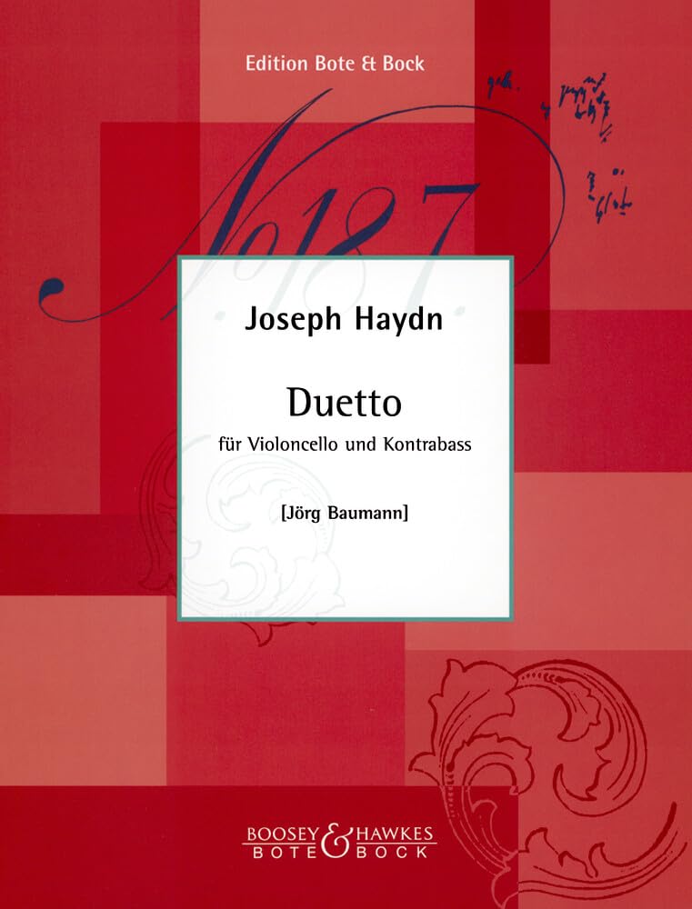 Duetto: Violoncello und Kontrabass. Spielpartitur. Sheet Music
