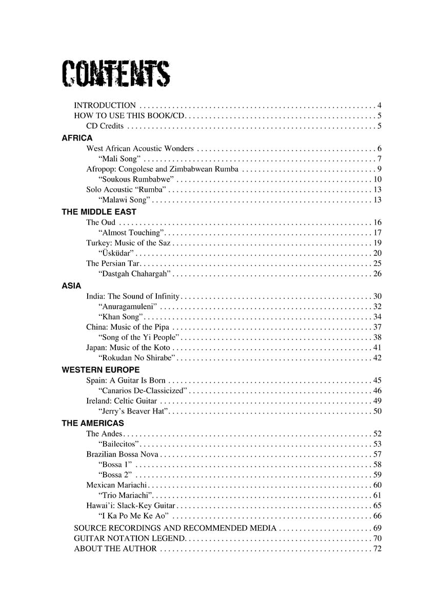 Greg Herriges: World Guitar (Book And Cd) Gtr Book/Cd: Noten, CD für Gitarre: Guitarist's Guide to the Traditional Styles of Cultures Around the World (Tab) Social Sciences