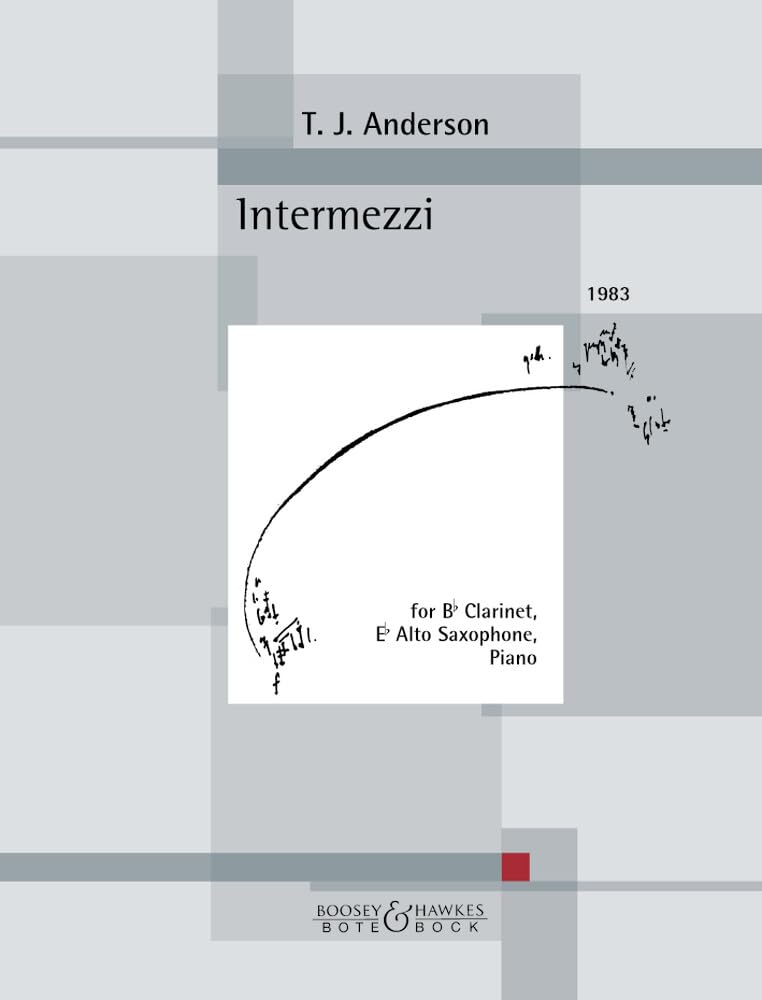 Intermezzi: Alt-Saxophon, Klarinette und Klavier. Partitur und Stimmen. Arts & Music