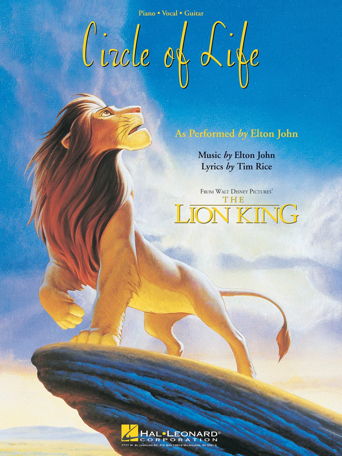 Circle of Life from the Lion King book
