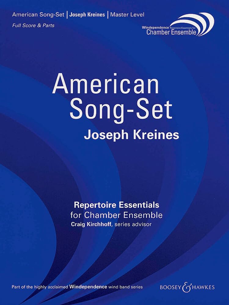 American Song-Set: 4 Hörner, 4 Trompeten, 3 Posaunen, Tuba, Bariton und Schlagzeug. Partitur und Stimmen. (Windependence) Sheet Music