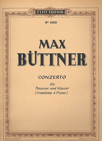Posaunenkonzert Es-Dur: op. 6. Posaune und Orchester. Klavierauszug mit Solostimme. Sheet Music