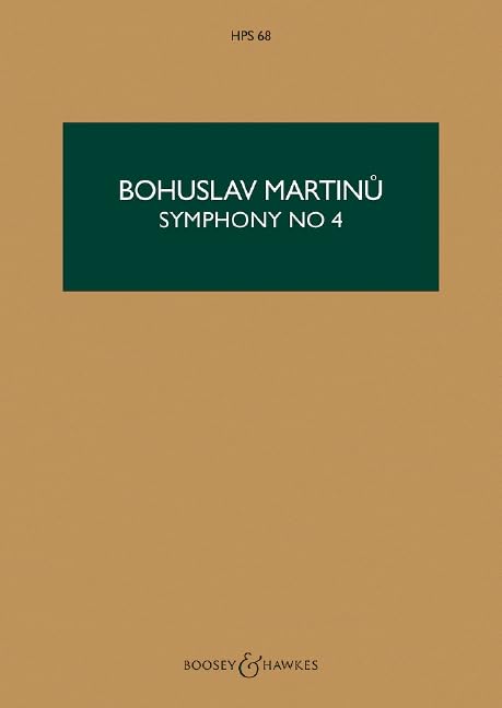 Symphony No. 4: HPS 68. H 305. orchestra. Partition d'étude. Sheet Music