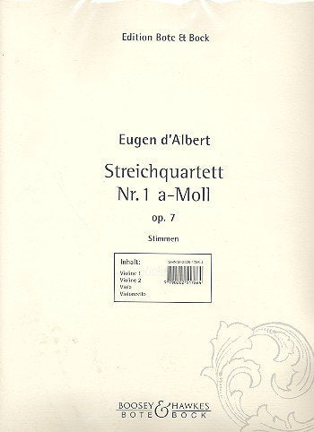Streichquartett Nr. 1 a-Moll: op. 7. Streichquartett. Stimmensatz. Sheet Music