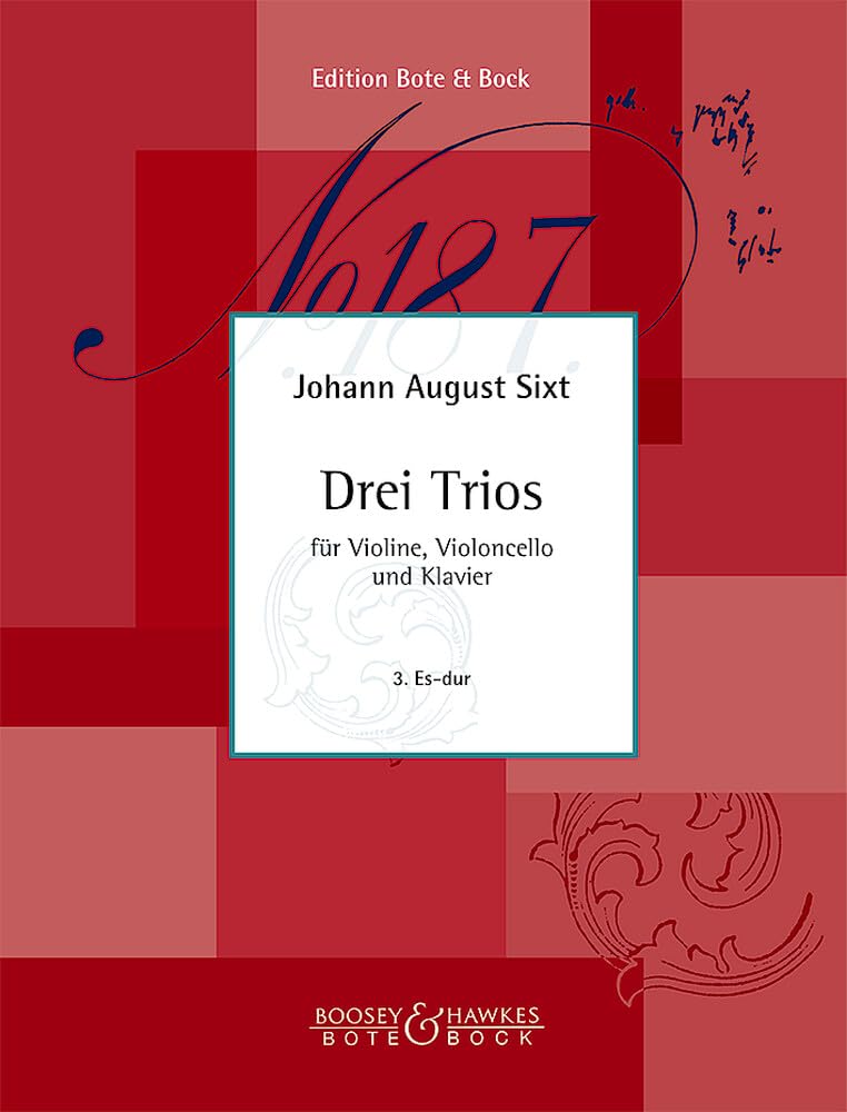 3 Trios: No. 3 E flat Major. piano trio. Partition et parties. book
