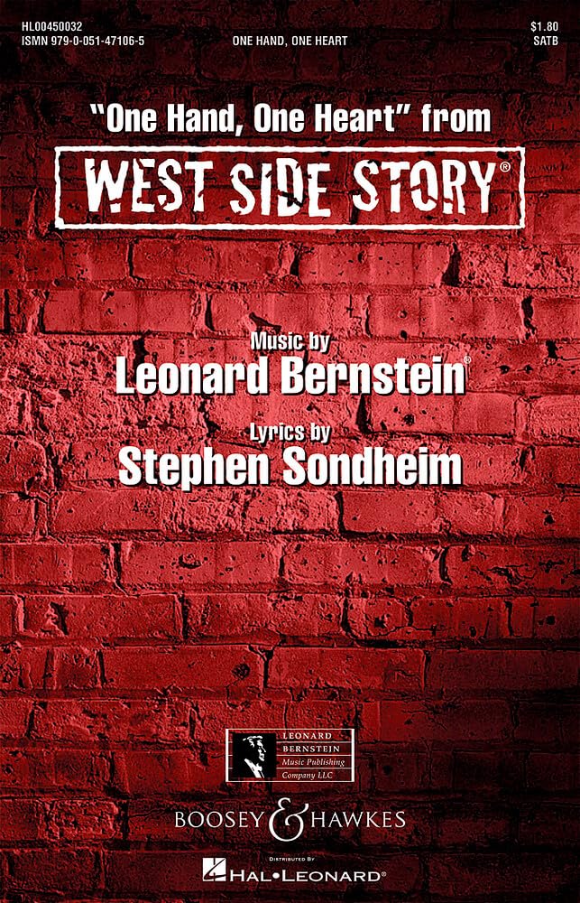 West Side Story: One Hand, one Heart. gemischter Chor (SATB) und Klavier. Chorpartitur. Sheet Music