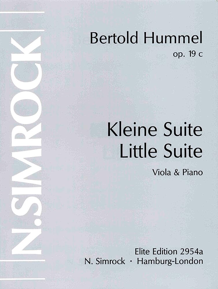 Kleine Suite: op. 19c. Viola und Klavier. Sheet Music