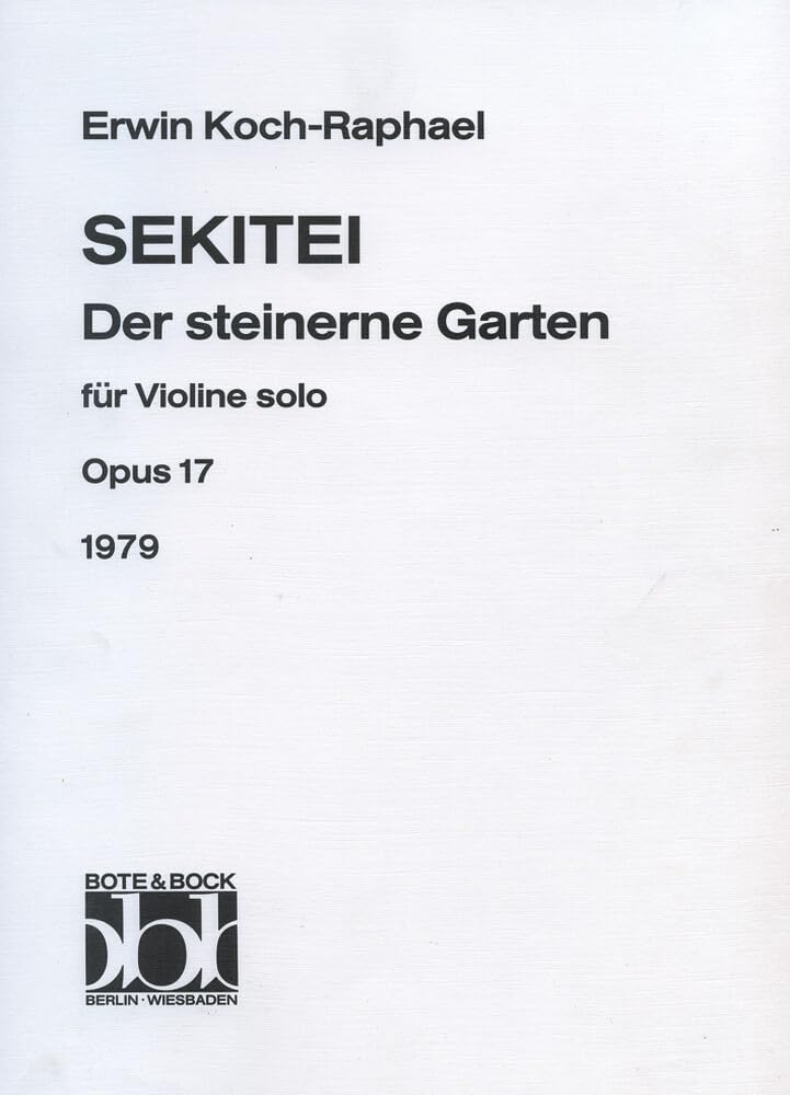 Sekitei: Der steinerne Garten. op. 17. Violine. Sheet Music