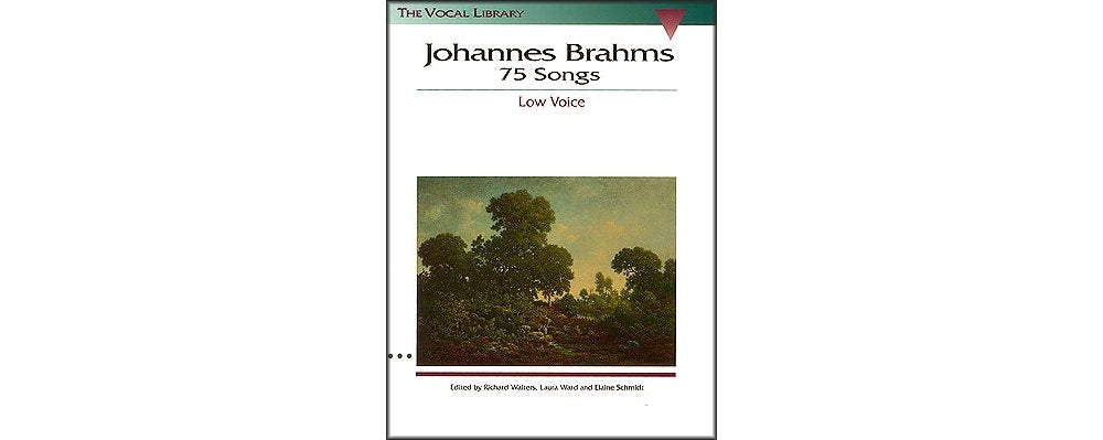 Johannes brahms: 75 songs low voice chant book