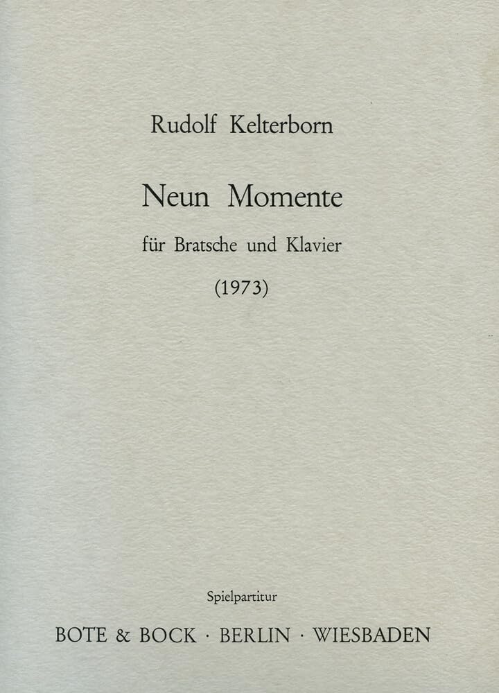 Neun Momente: Viola und Klavier. Sheet Music