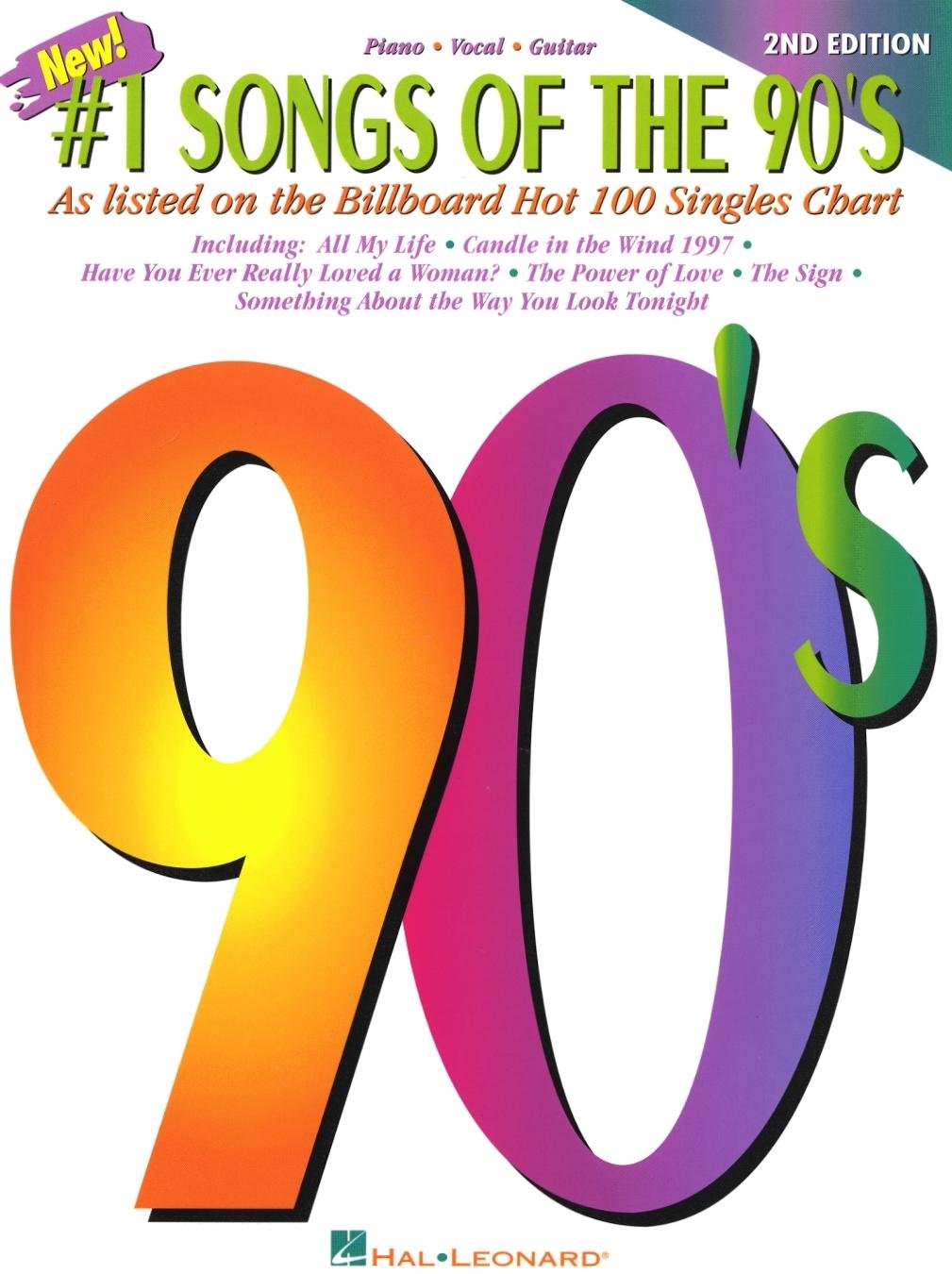 New #1 Songs of the 90's Sheet Music