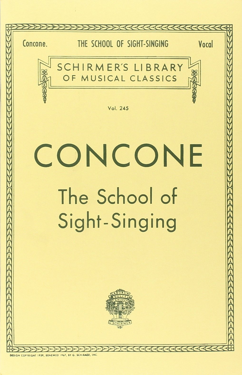 School of Sight-Singing: Voice Technique: Schirmer Library of Classics Volume 245 Voice Technique Sheet Music