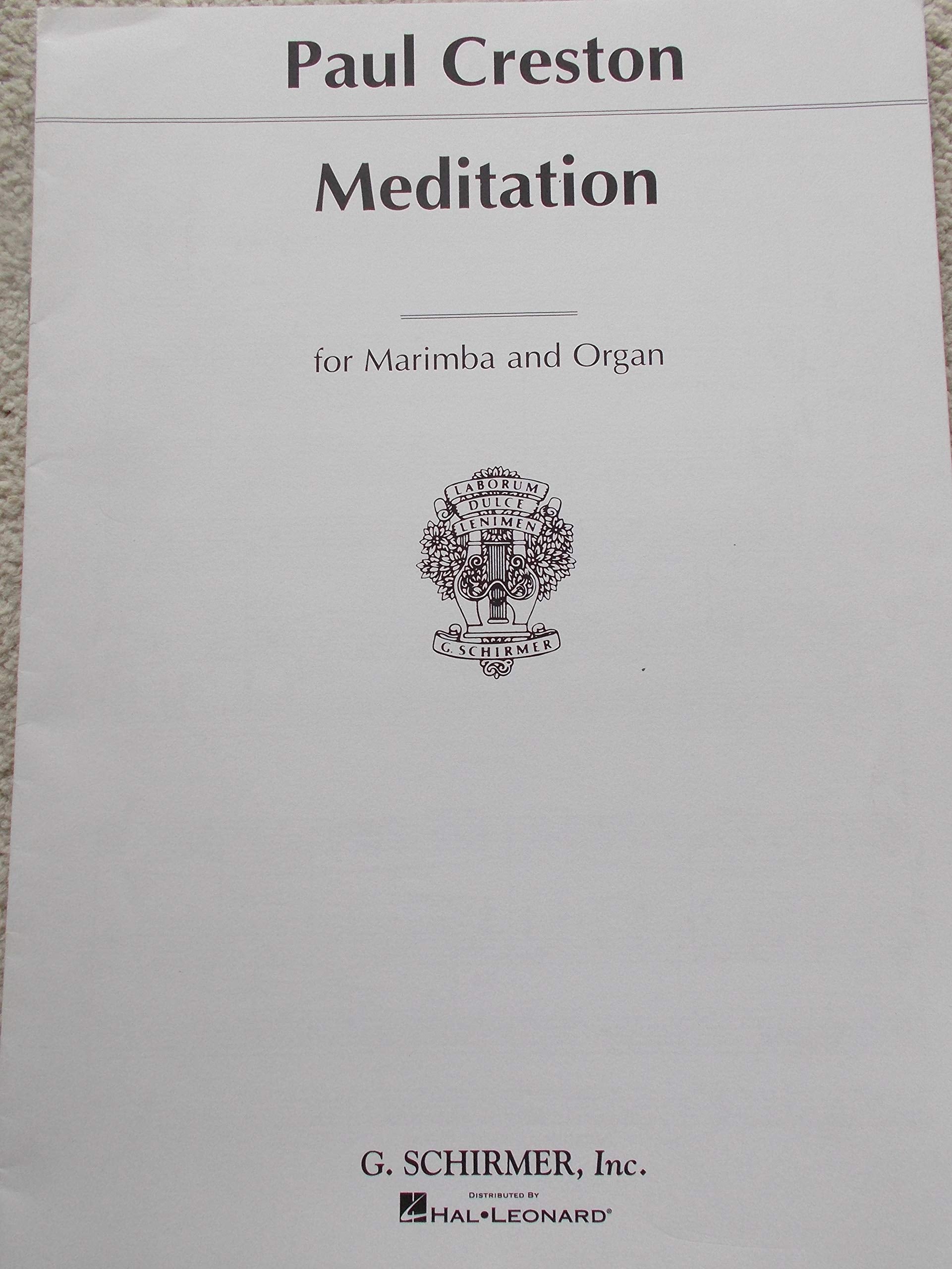 Meditation Op. 90: Marimba and Piano Sheet Music