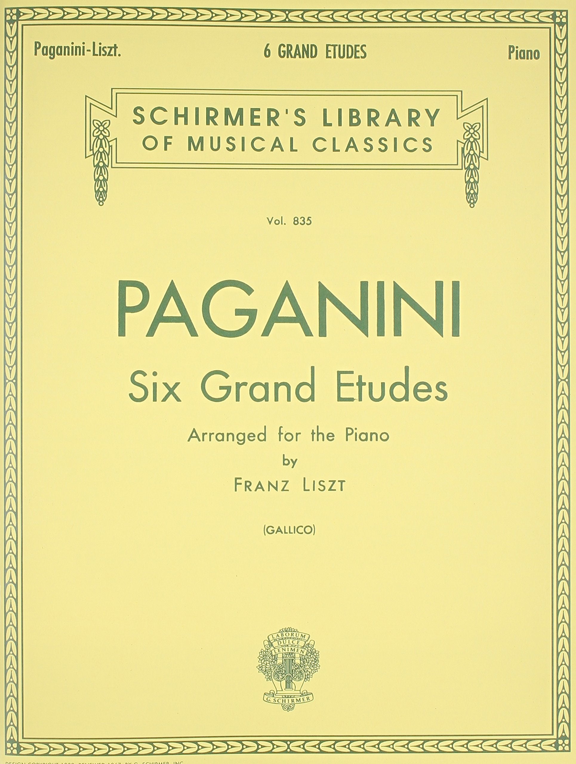 6 Grande Etudes after N. Paganini. Solo de Piano. book