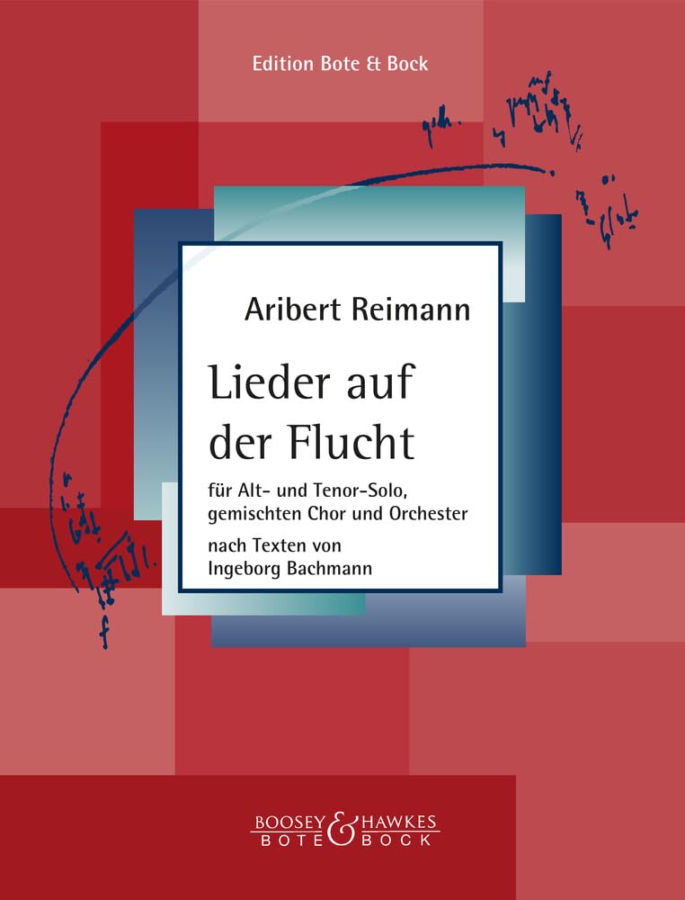 Lieder auf der Flucht: für Alte- und Tenor-Solo, gemischten Chor und Orchester. Alt- und Tenor-Solo, gemischter Chor (SATB) und Orchester. Klavierauszug. Sheet Music