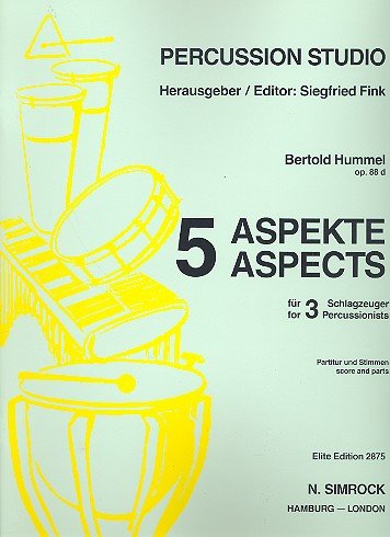 5 Aspekte: op. 88d. 3 Schlagzeuge. Sheet Music