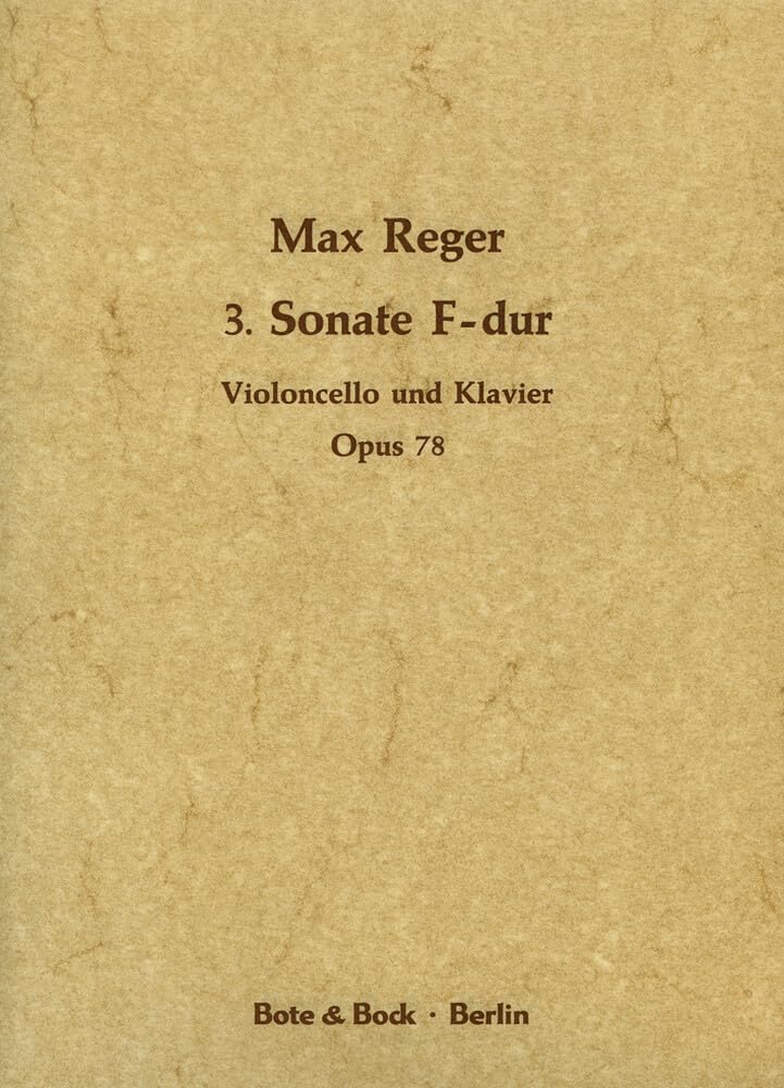 3. Sonata F Major: op. 78. cello and piano. book