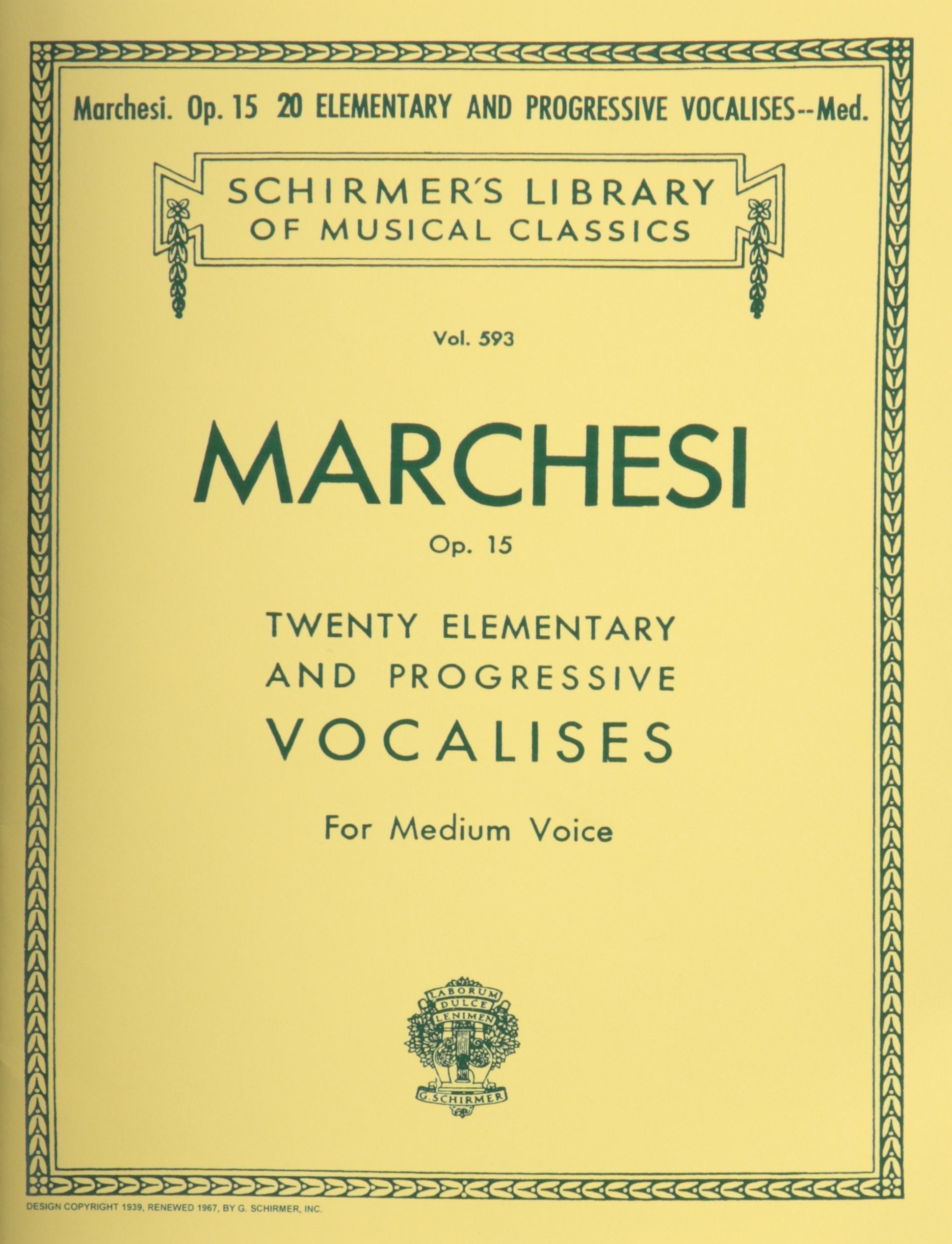 20 Elementary and Progressive Vocalises, Op. 15 book