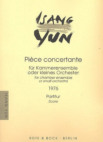 Pièce concertante: Kammer-Ensemble. Partitur. Sheet Music