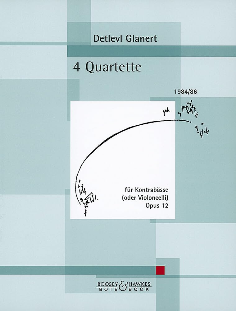 4 Quartette: op. 12. 4 Kontrabässe (4 Violoncelli). Partitur und Stimmen. Sheet Music