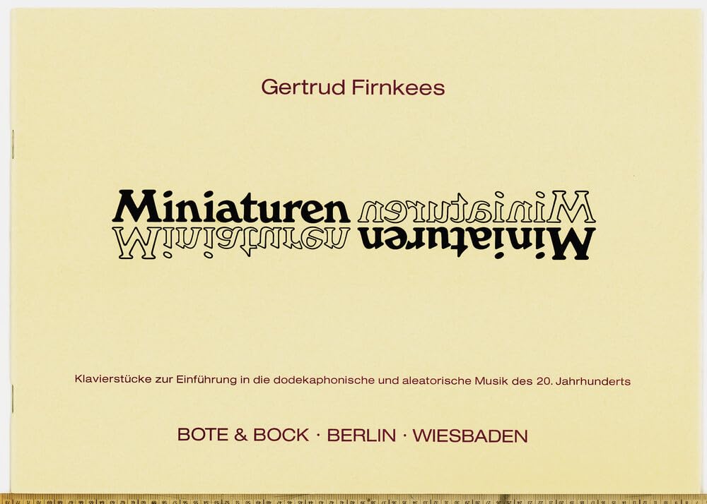 Miniatures: Piano pieces as an introduction into the dodecaphonic and aleatoric 20th century music. piano. book