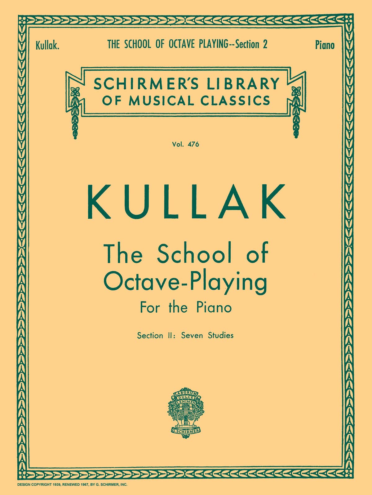 School of Octave Playing, Op. 48: Piano Technique (2) book