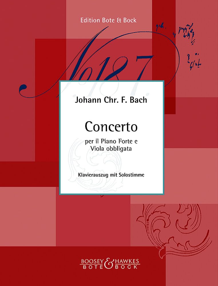 Concerto: per il Piano Forte e Viola obbligata. Viola und Orchester. Klavierauszug mit Solostimme. Arts & Music