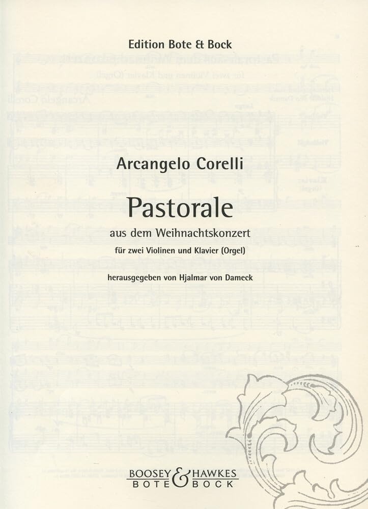 Pastorale: aus dem Weihnachtskonzert. 2 Violinen und Klavier. Sheet Music