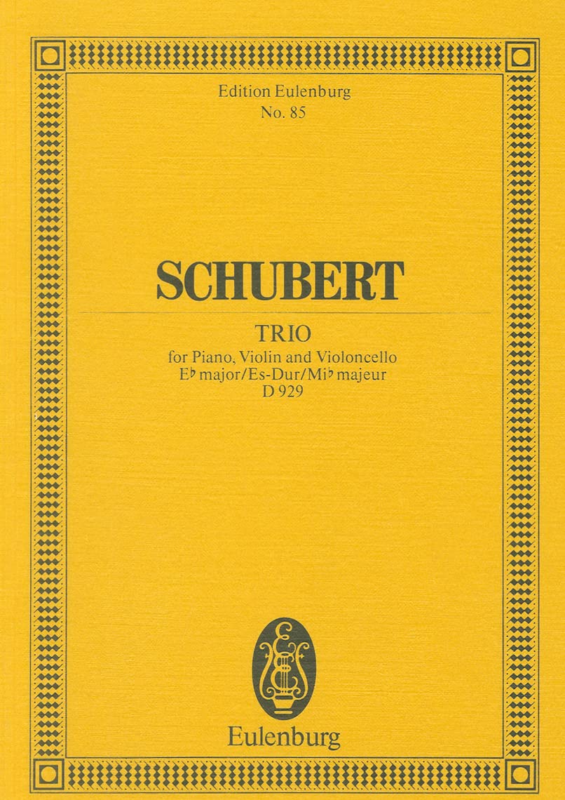 Trio avec Piano Mi bémol majeur: op. 100. D 929. piano trio. Partition d'étude. book
