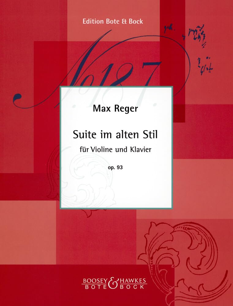 Suite in the old style: op. 93. violin and piano. book