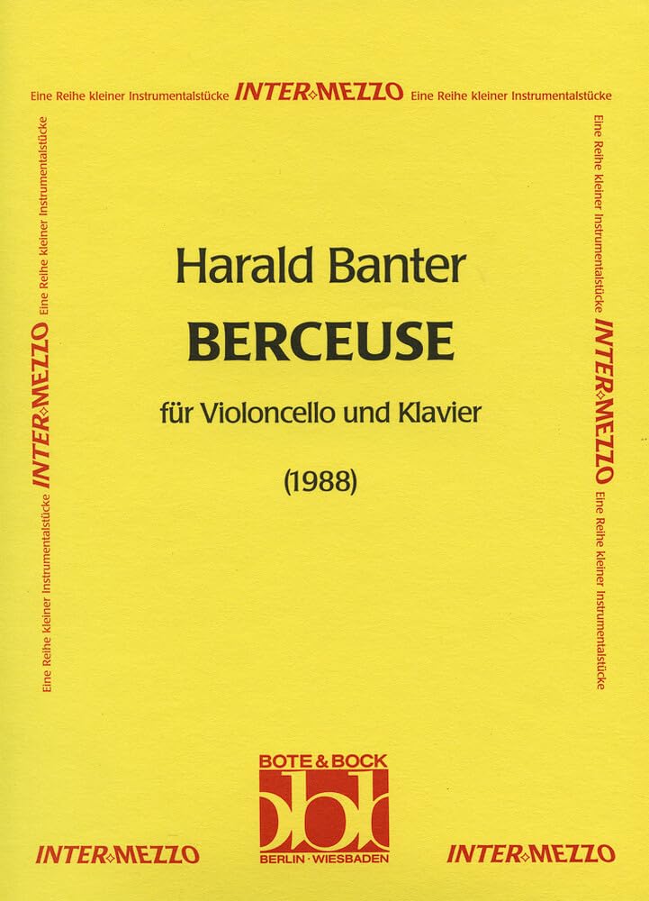 Berceuse: Violoncello und Klavier. (Inter-Mezzo) Sheet Music