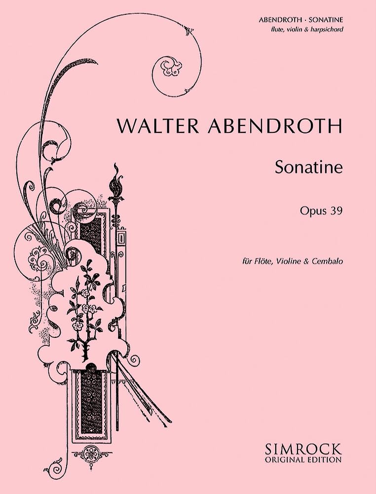 Sonatine: op. 39. Flöte, Violine und Cembalo. Sheet Music