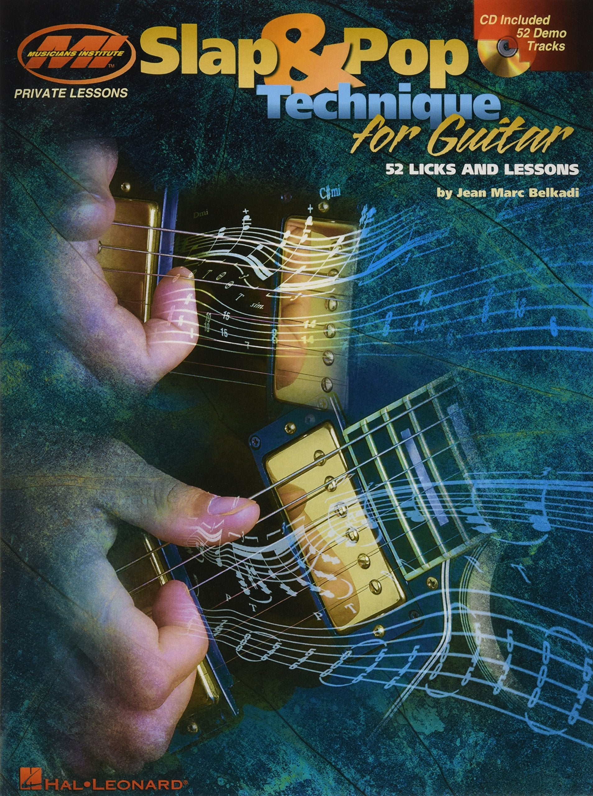 Jean Marc Belkadi Slap & Pop Technique For Guitar Tab Book/Cd (Private Lessons) Sheet Music