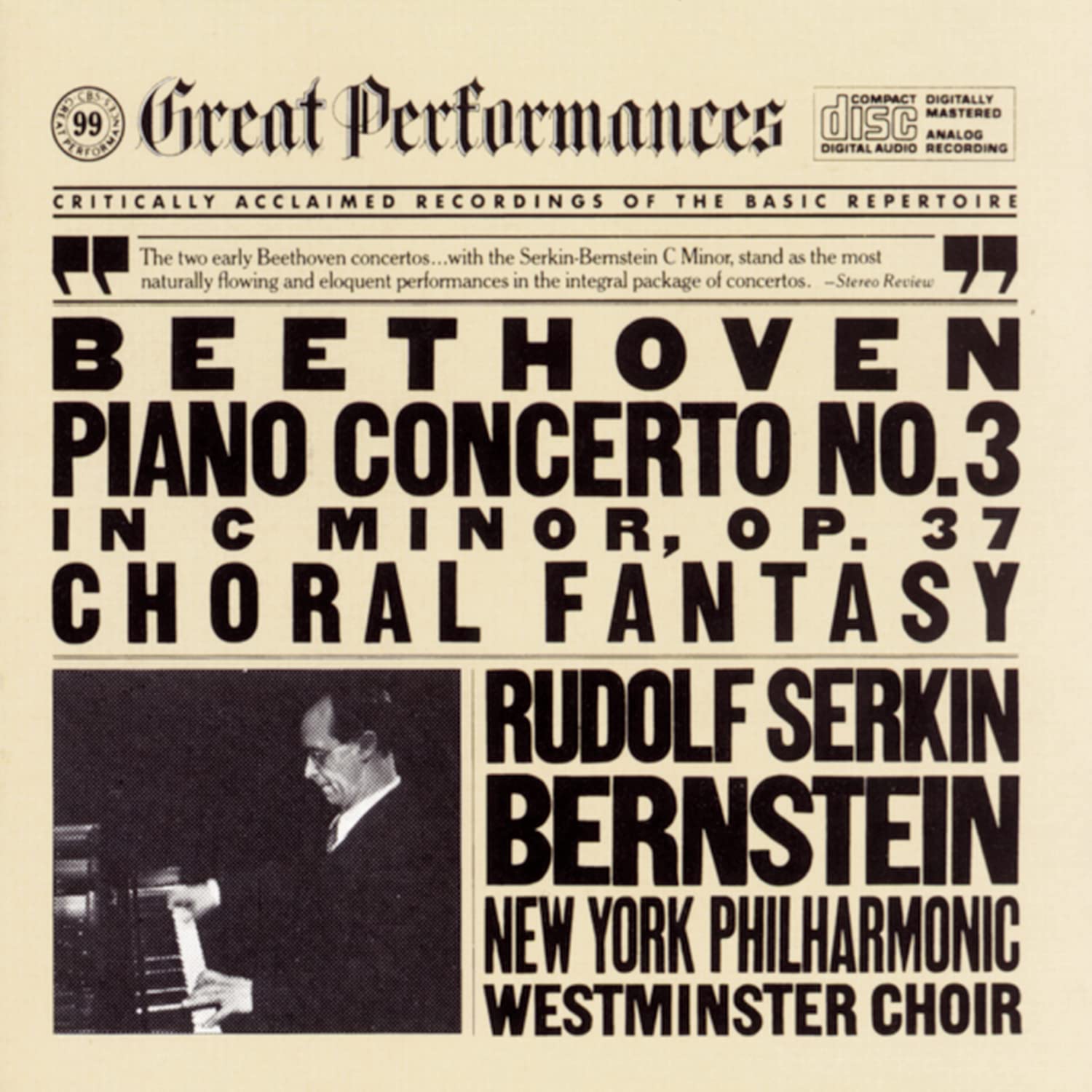 Piano Concerto 3 / Choral Fantasy Classical