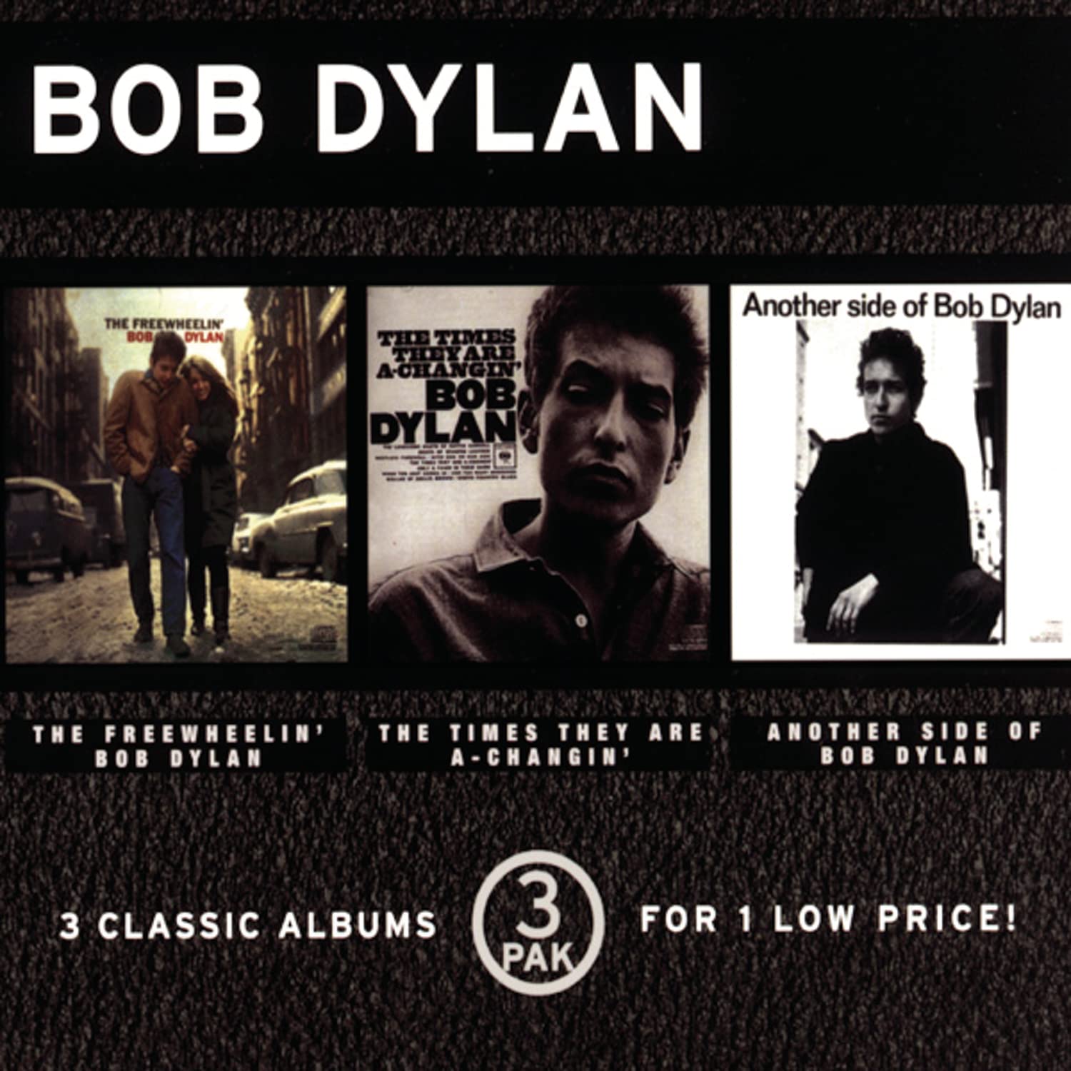 3 CD Box: The Freewheelin' Bob Dylan/Times They Are A-Changin'/Another Side Of Bob Dylan Country & Folk