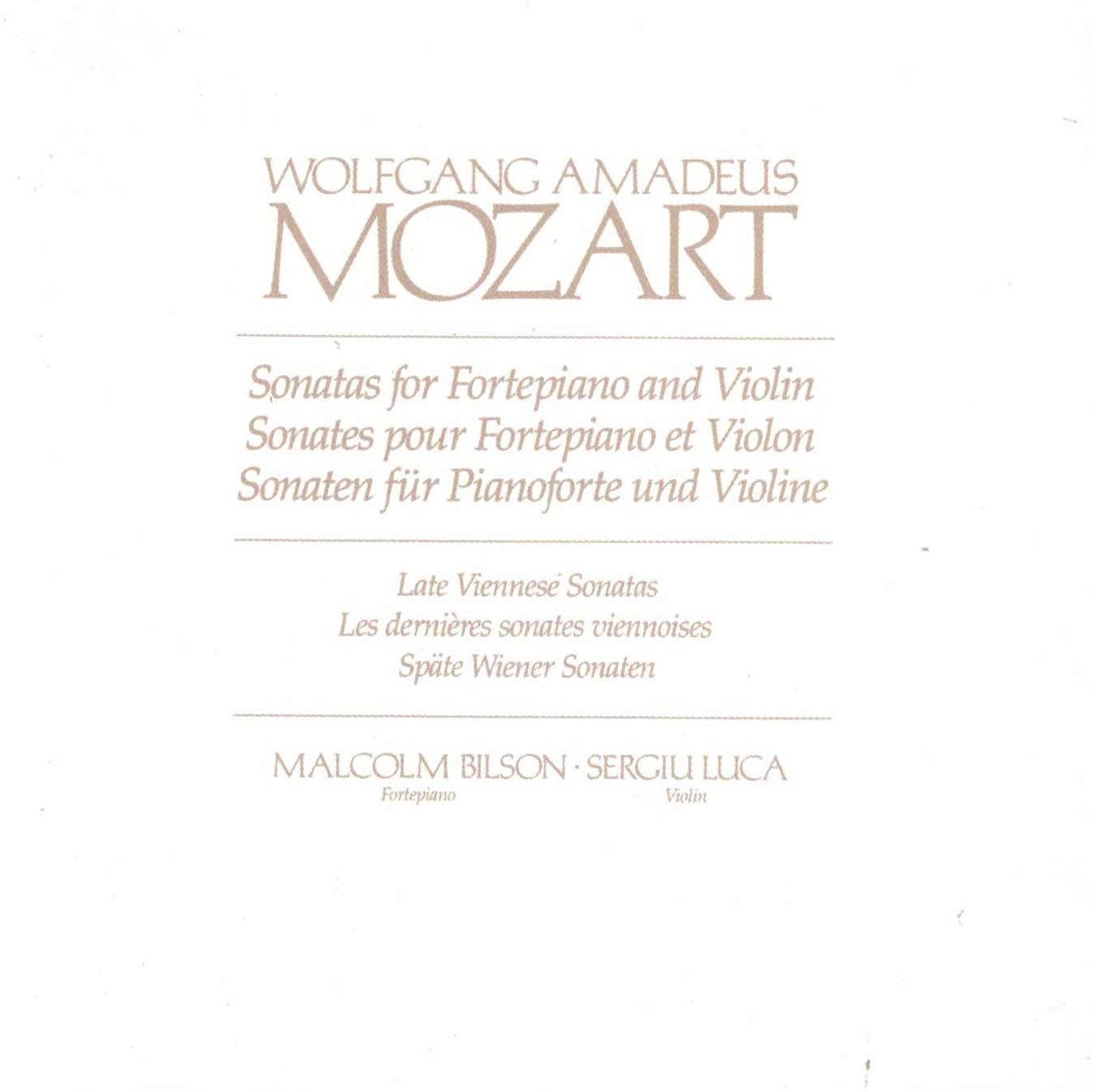 Späte Wiener Sonaten für Pianoforte und Violine Classical