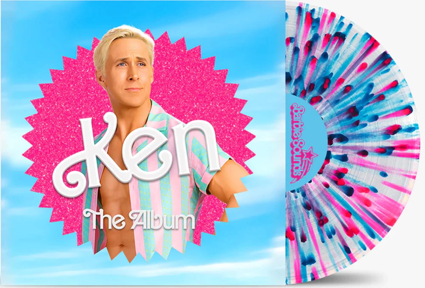 Barbie The Album Soundtrack- Ken Version Clear With Blue & Pink LP Record Music