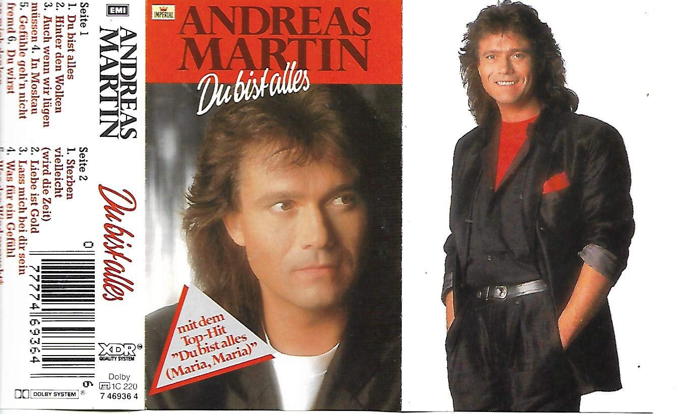 ANDREAS MARTIN: Du Bist Alles, MC, EMI/Imperial 1C 220 7 46936 4 (1987) Music