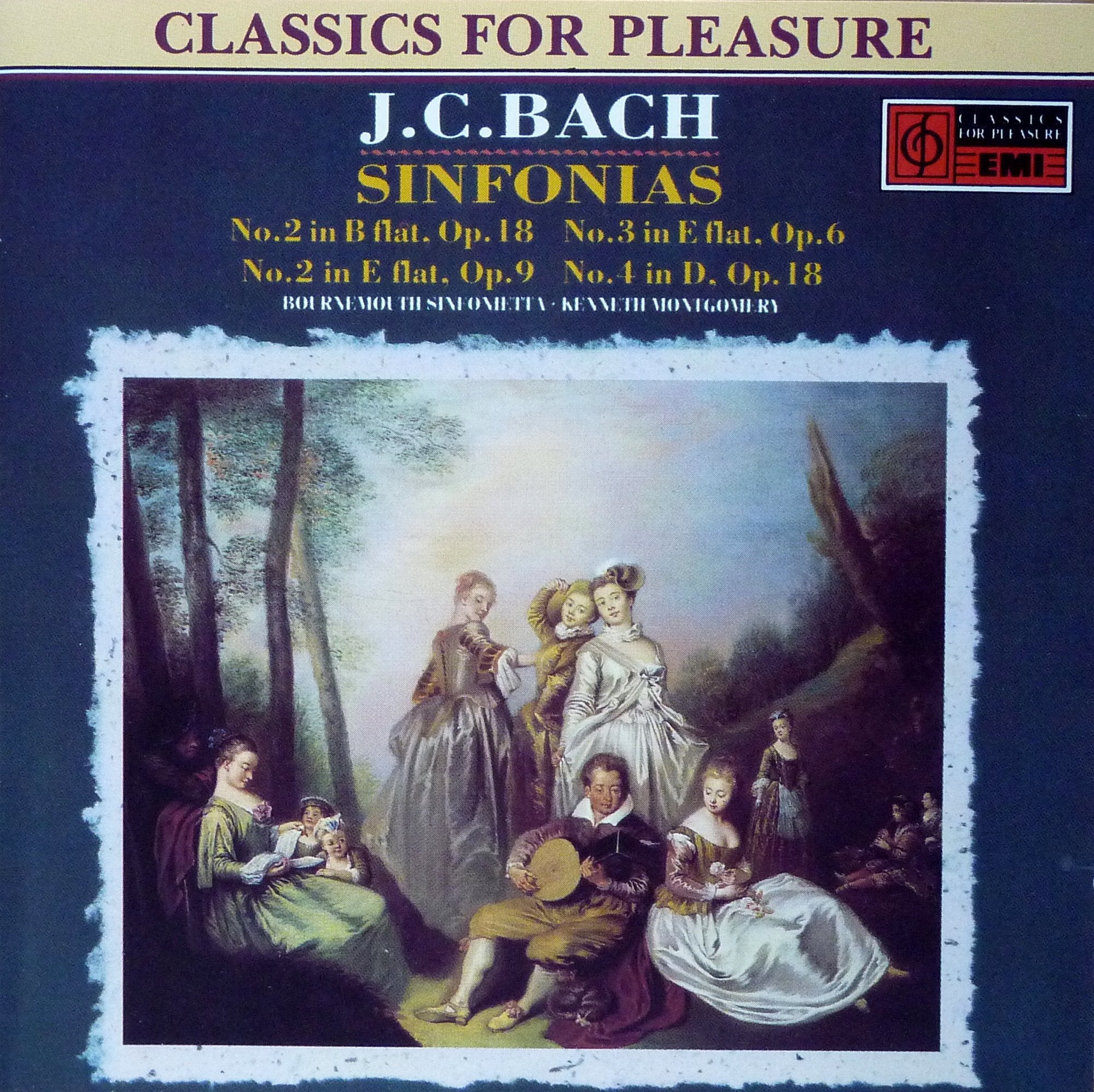 J.C.BACH: FOUR SINFONIAS- (ED. BY NEVILLE BOYLING) - PINNOCK, KENNETH MONTGOMERY Music
