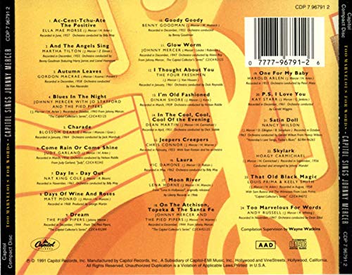 Product Image: Capitol Sings Johnny Mercer
