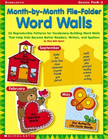 Month-By-Month File-Folder Word Walls Education & Training