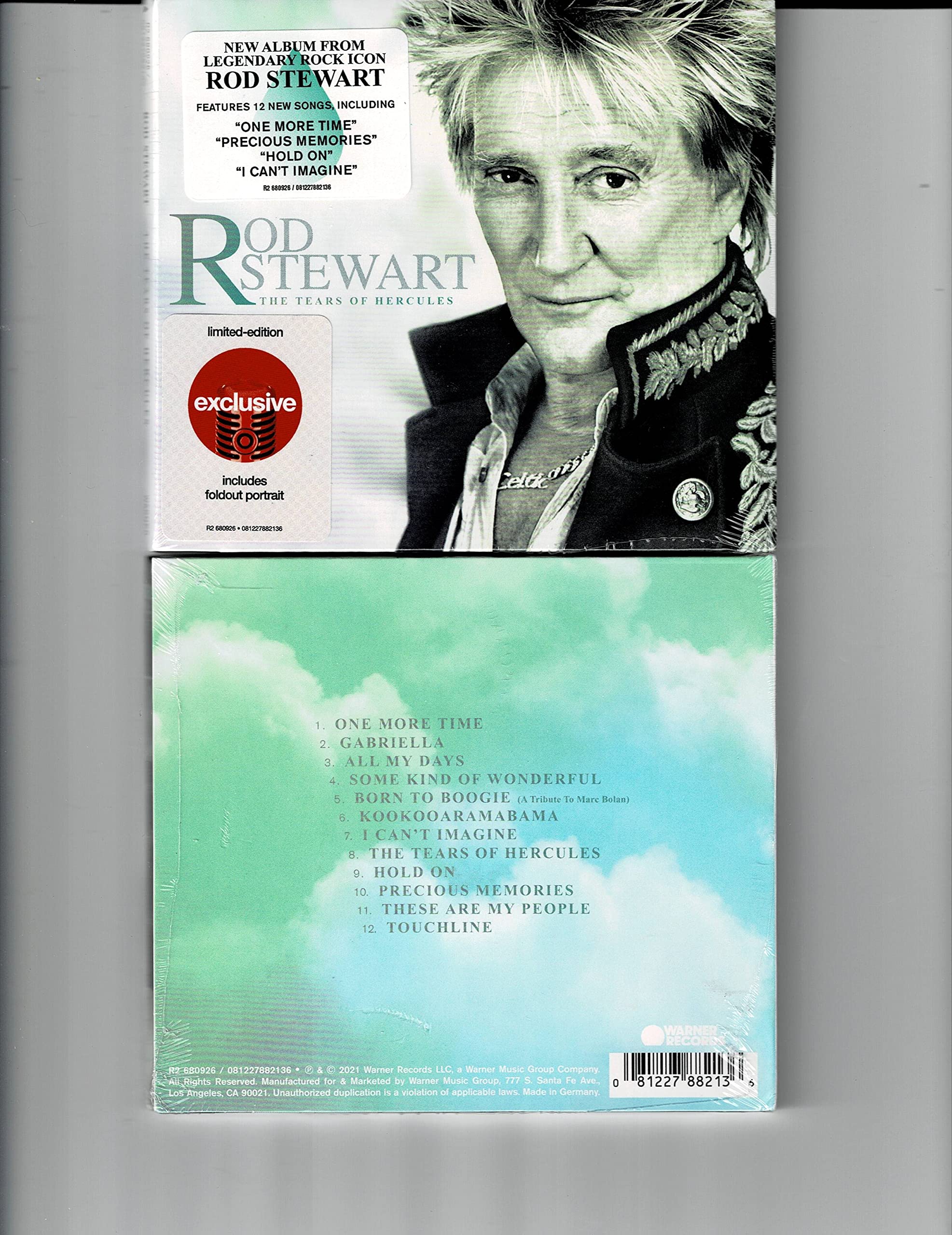 ROD STEWART "THE TEARS OF HERCULES" with BONUS FOLDOUT PORTRAIT Music